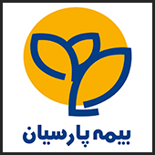 تصویری از لوگوی بیمه پارسیان که به رنگ آبی و زرد