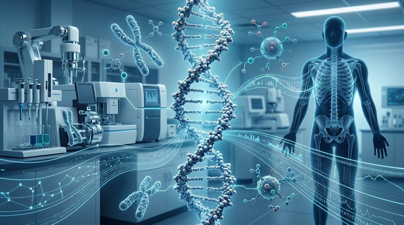 آزمایش ژنتیک سرطان و بررسی DNA برای شناسایی تغییرات ژنتیکی مرتبط با سرطان