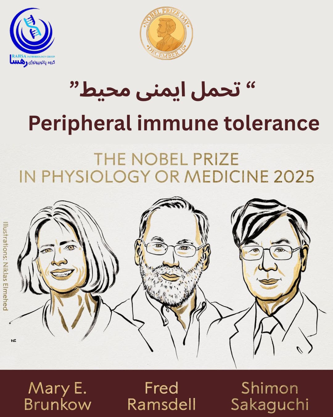 برندگان جایزه نوبل 2025 فیزیولوژی و پزشکی