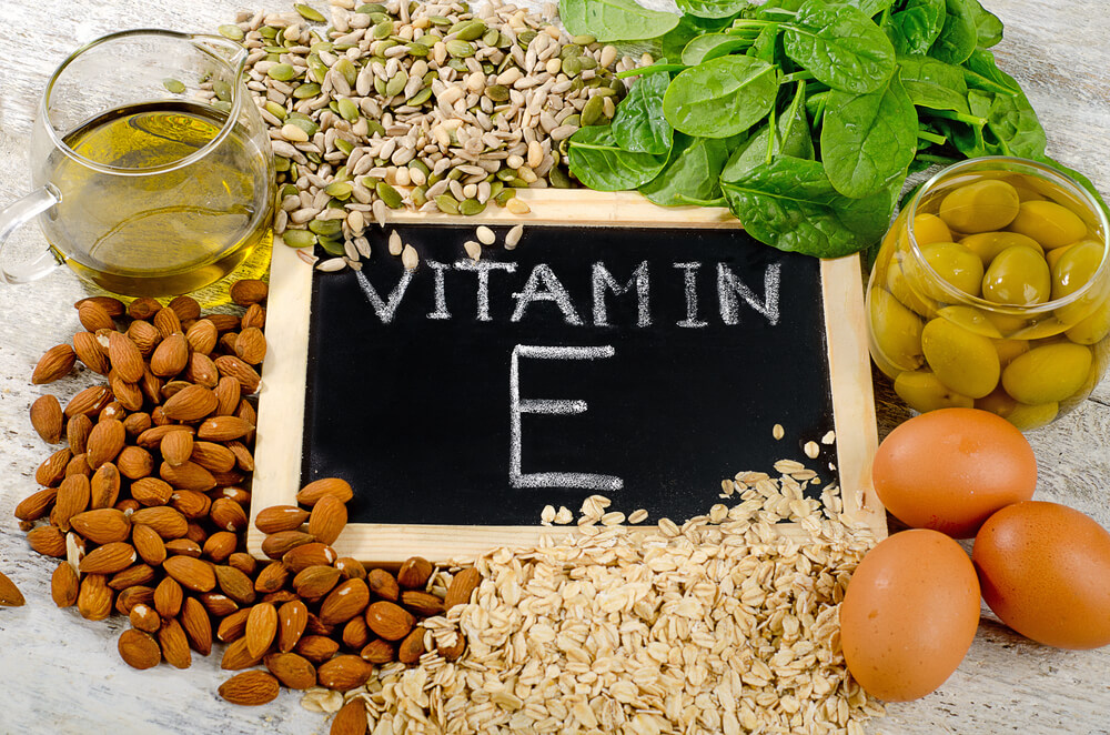 تصویری از حبوبات و موارد غذایی دارای ویتامین E