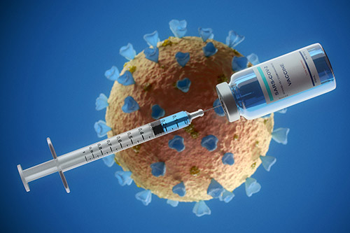 تصویری از ویال واکسن کرونا و سرنگ پزشکی