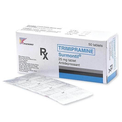 تصویری از قرص و جعبه Trimipramine